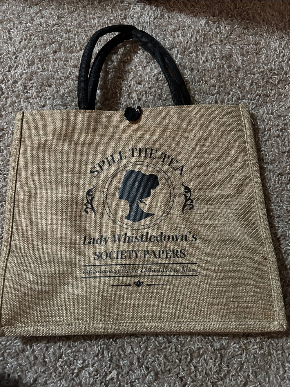 Lady Whistledown Jute Tote Bag in Natural